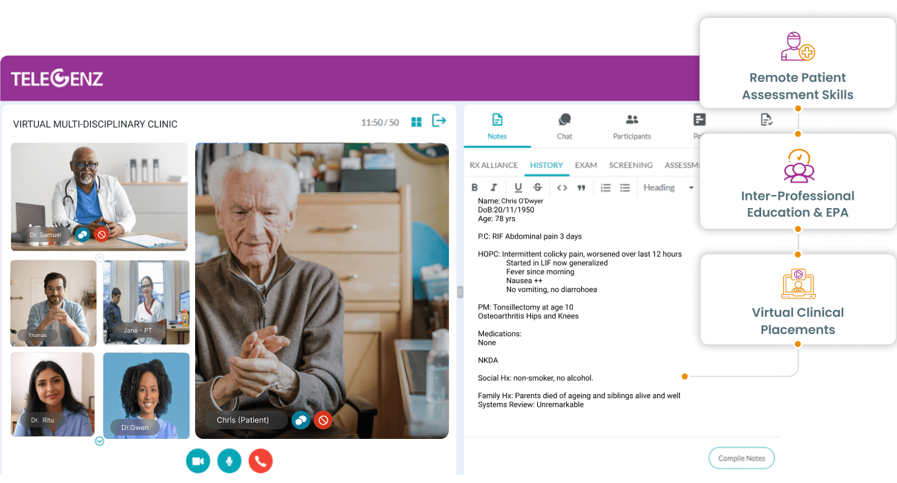 Interprofessional Education IPE and Entrustable Professional Activities Telehealth Skills